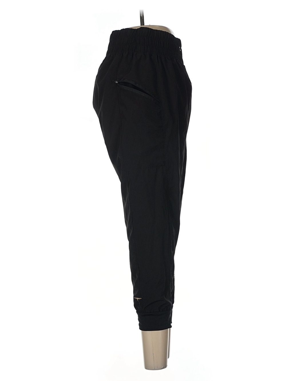 California Waves Black High-Waist Elastic Jogger Pants - Picture 2 of 4